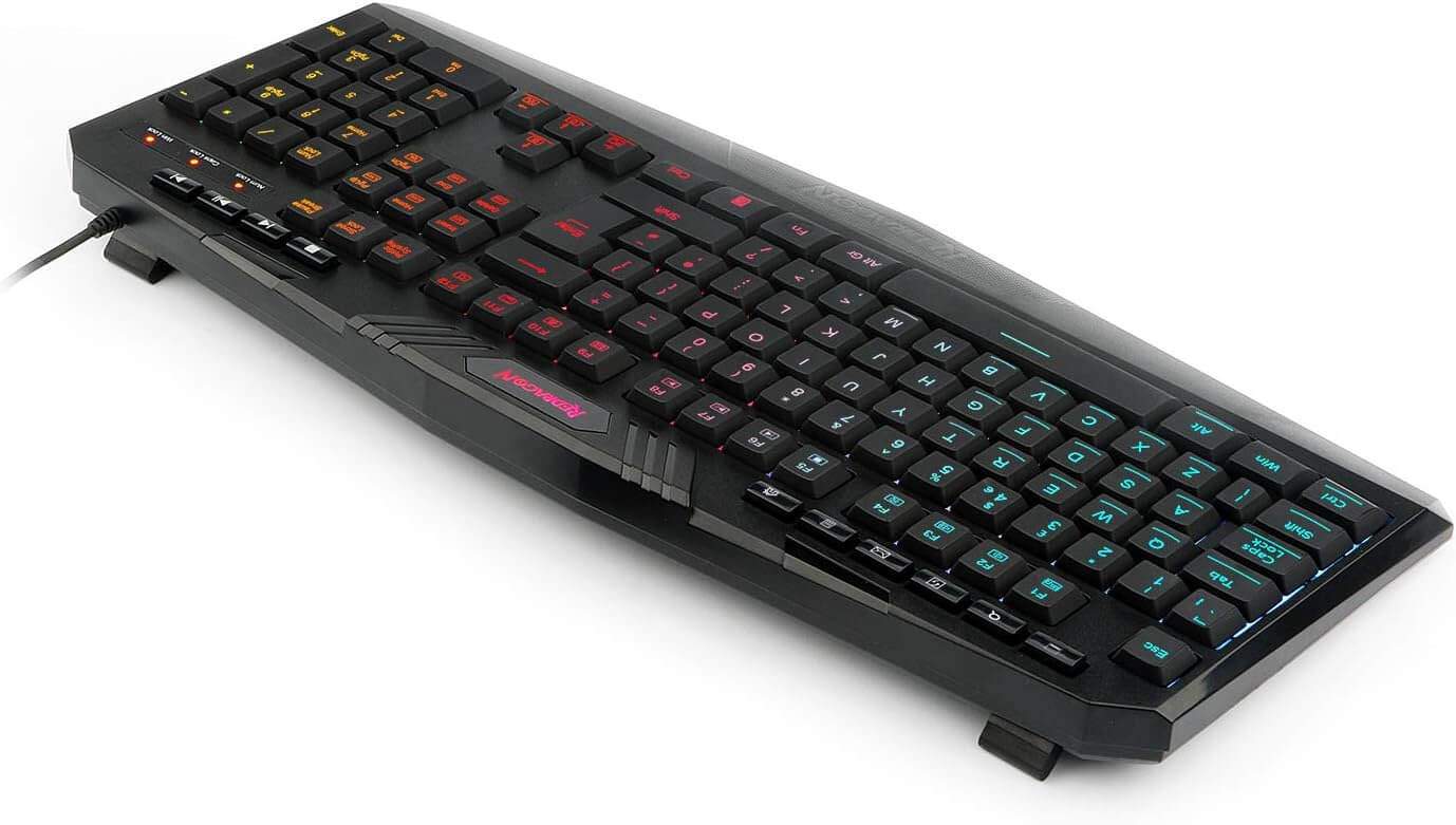 Redragon K503-A Harpe Pro Gaming Keyboard, RGB LED Backlit Wired, Multimedia Keys, Silent Membrane Keyboard with Wrist Rest for Windows PC Games Redragon K503-A Harpe Pro Gaming Keyboard, RGB LED Backlit Wired, Multimedia Keys, Silent Membrane Keyboard with Wrist Rest for Windows PC Games